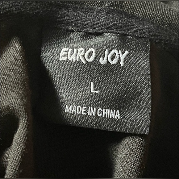 EURO JOY SPORTS EVERY DAY FLEECE HOODIE JOGGERS SET WOMEN BLACK COLOR SIZE LARGE - Picture 11 of 13